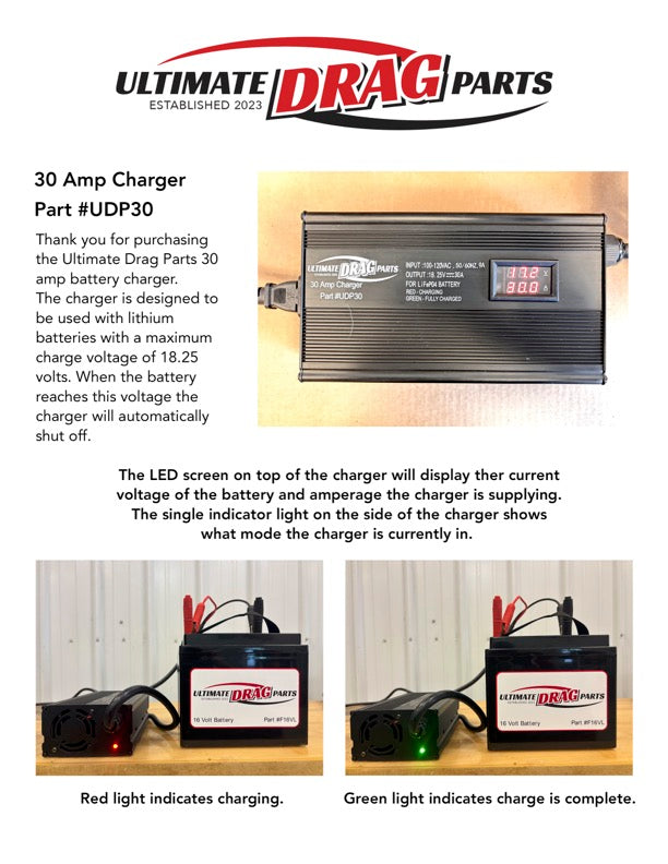 Ultimate Drag Parts Battery and Charger Combo